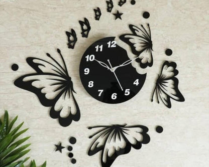 Butterfly Design Wall Clock