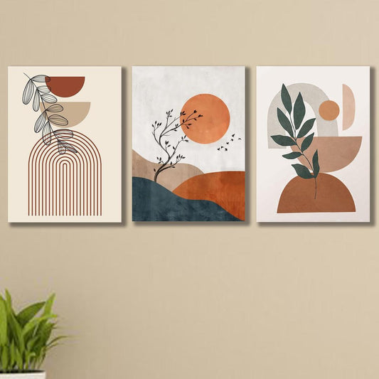 Multicolor Abstract Art Wall Frame - 3 Pcs for Beautiful Spaces