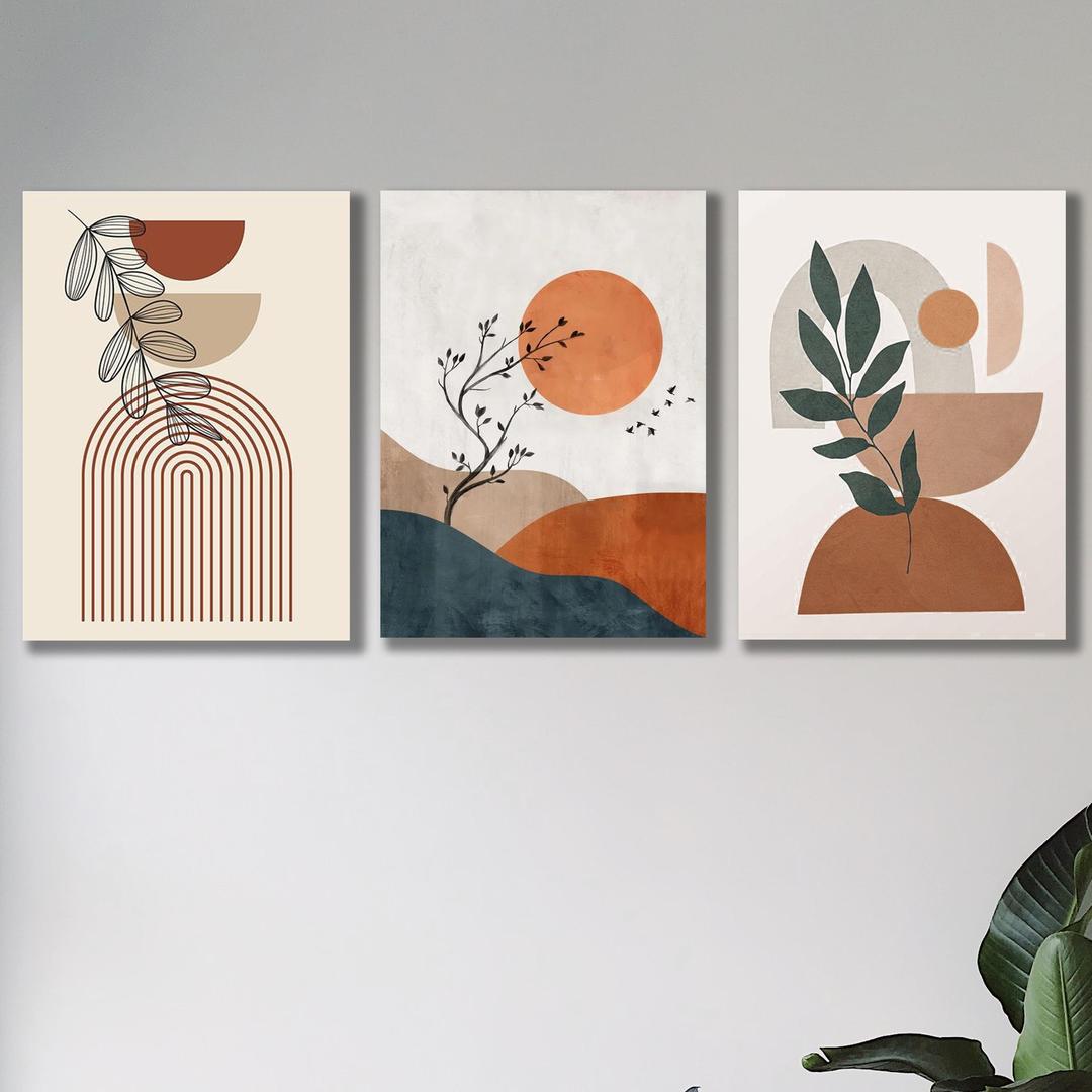Multicolor Abstract Art Wall Frame - 3 Pcs for Beautiful Spaces