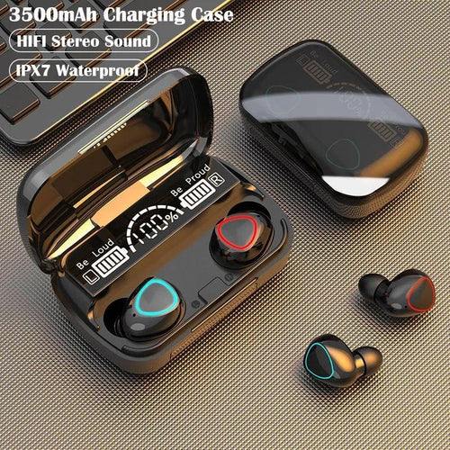 Bluetooth 5.1 Noise-Cancelling Earbuds - Black - 1 Pcs
