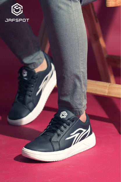 Jaf Spot Casual Sneakers-JF035, Black