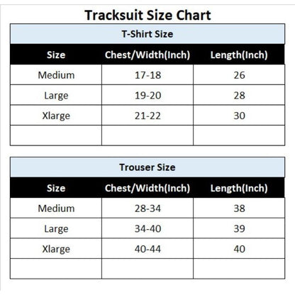 2 Pcs Men's Cotton Jersey Printed Track Suit