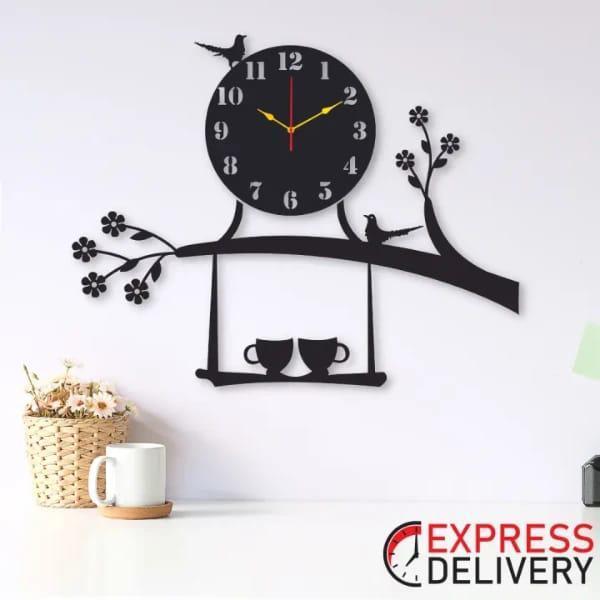 Tree design analog wall clock