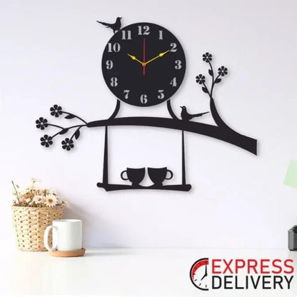 Tree design analog wall clock