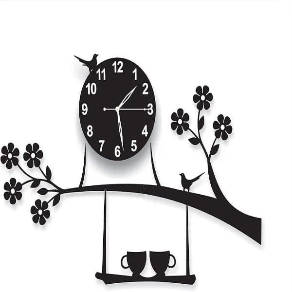 Tree design analog wall clock