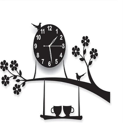 Tree design analog wall clock