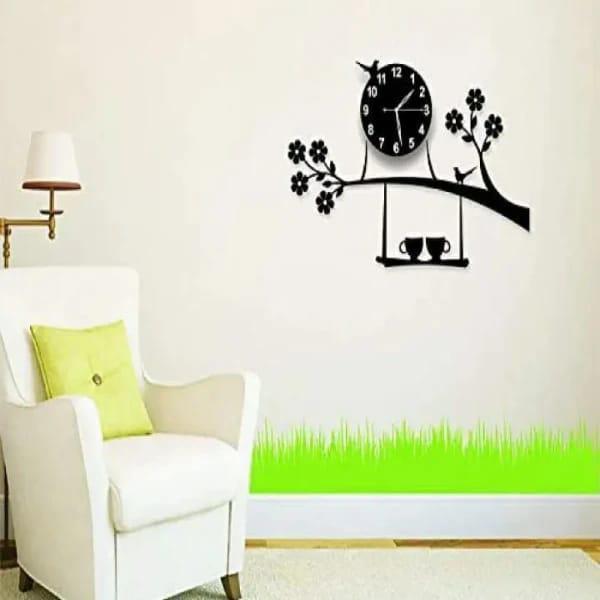 Tree design analog wall clock