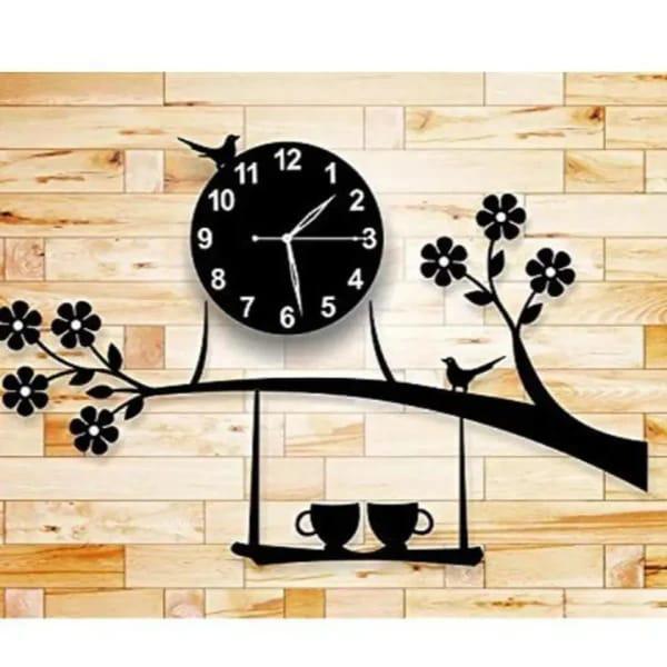 Tree design analog wall clock
